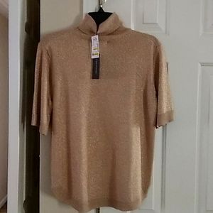 Gold  Turtle Neck Sweater